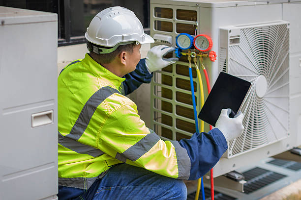 Professional Hvac Installation technician working in Upton, MA